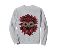 Erizo Otoño Hojas Otoño Naturaleza Amante Lindo Bosque Animal Sudadera