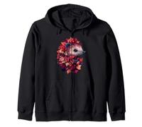 Erizo Otoño Hojas Otoño Naturaleza Amante Lindo Bosque Animal Sudadera con Capucha