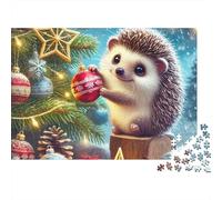 Erizo Puzzle Adultos 1000 Piezas Xmas Erizo Cartón para Parejas Regalo Navidad para Entretenimiento Oferta Mejor Regalo 70x50cm/1000pcs