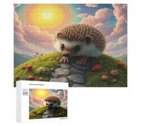 Erizo Puzzles 500 Piezas Impossible Desafío Paisaje Edificio Rompecabezas Circular para Adultos Y Niñas A 14 Años Decoración Hogar Estera Portátil DIY Moderno 500 PCS