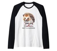 Erizo sarcástico Sin Abrazos, no es un Abrazo, Spikey Animal, Mujer Camiseta Manga Raglan
