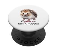 Erizo sarcástico Sin Abrazos, no es un Abrazo, Spikey Animal, Mujer PopSockets PopGrip Adhesivo