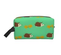 Erizos y Hojas, Bolsa de Maquillaje Bolsa de cosméticos Bolsa de artículos de tocador de Viaje portátil Organizador de Bolsa de Maquillaje