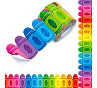 ERKE 60 Feet Bulletin Board Borders, Self Adhesive Crayon Die-Cut Rolled Border Trim Colorful Decoration with Strong & Permanent Adhesive for School, Classroom Offices Wall, Desks, Windows