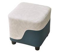 erkebspm Tablero tapizado Multifuncional | decoración Creativa de Moda reposapiés otomano con piernas duraderas | Tech Tech Sofá para la Entrada de la Sala de Estar, Cuadrado, Cyan Blanco