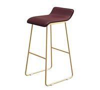 erkebspm Taburetes Taburete De Bar para Mostrador, Silla De Barra De Desayuno De Cocina Cojín De PU Y Pata De Hierro Forjado con Reposapiés Y Tapete Antideslizante (Color:Rojo,Size:75cm)