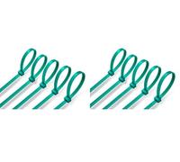 ERKO 100 bridas profesionales de 200 x 3,6 mm, soporte para el recorrido del cable, soporte para bridas de cables, color verde, resistente a la temperatura, resistencia química, jardinería