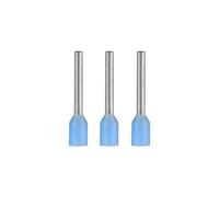 ERKO 100 piezas de terminales, sección transversal del conductor 0,25 mm², longitud 8 mm, terminales profesionales hechos de cobre galvanizado, aislamiento de poliamida, conectores para electricistas