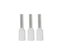 ERKO 100 piezas de terminales, sección transversal del conductor 0,5 mm², longitud 10 mm, terminales profesionales hechos de cobre galvanizado, aislamiento de poliamida, conectores para electricistas