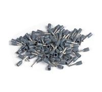 ERKO 100 terminales, sección 4 mm², longitud 18 mm, de cobre galvanizado con aislamiento de poliamida, para electricistas