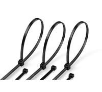 ERKO Bridas para Cables Negro 200 x 7,6 mm UV Resistencia 25 piezas Ultra fuertes 80 kg de resistencia a la tracción, Largo, Resistente a temperatura, Para Oficina, Hogar, Exteriores