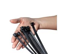 ERKO Bridas para Cables Negro 540 x 7,6 mm UV Resistencia 25 piezas Ultra fuertes 54 kg de resistencia a la tracción, Resistente a temperatura, Para Oficina, Hogar, Exteriores
