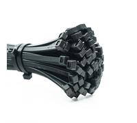 ERKO Bridas Plastico Negro 360 x 4,8 mm 100 unidades soporte para cables, Resistente a temperatura, Para Oficina, Hogar, Exteriores, al jardín