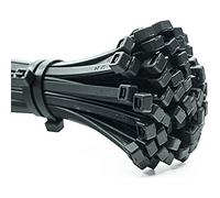 ERKO Bridas Plastico Negro UV 160 x 2,5 mm, 100 unidades soporte para cables, Resistente a temperatura, Para Oficina, Hogar, Exteriores, al jardín