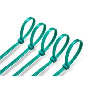 ERKO Bridas plastico Verde 100 piezas profesionales 200 x 3,6 mm, soporte para el recorrido del cable, soporte para bridas de cables, resistencia química, jardinería