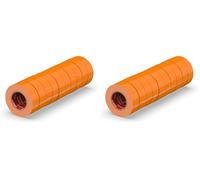 ERKO Cinta aislante 15mm x 10m naranja 10 piezas, adhesiva para instalaciones eléctricas PVC, para aislar y reparar cables eléctricos, extrafuerte, agrupar cables (Paquete de 2)