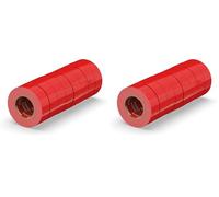 ERKO Cinta aislante 19mm x 20m roja 8 piezas, adhesiva para instalaciones eléctricas PVC, para aislar y reparar cables eléctricos, extrafuerte, agrupar cables (Paquete de 2)