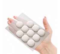 ERKO Tope de Puerta Blanco autoadhesivos, 10 unidades para el cierre de puertas, protección de manillas, 40 mm x 40 mm x 8 mm, organización del hogar