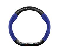 ERMEBE Coche Funda Volante para Peugeot 308 2013-2017, Cubierta de Volante Antideslizante Transpirable Cubre de PU Cuero Protector Volante Coche Accesorios,Blue-D