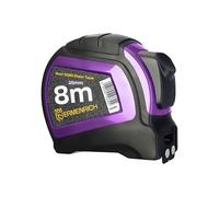 Ermenrich Reel SQ80 Cinta Métrica 8M Regla de Bolsillo Bloqueo Automático Funda ABS Duradera Doble Cara Gancho Magnético Empuñadura de Goma Clip para Cinturón y Cordón para Hogar Bricolaje Violeta