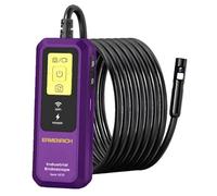 Ermenrich Seek VE15 Endoscopio de inspección inalámbrico borescopio WiFi doble cámara sonda 10 m mando a distancia instrumento diagnóstico industrial lente IP65 compatible con smartphones iOS y