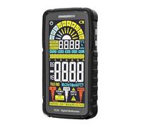 Ermenrich Zing TC33 - Multímetro digital 7 en 1, corriente AC/DC, capacidad, frecuencia y otros, TRMS, prueba de batería y diodo, 6000 cuentas, NCV, pantalla VA, escala gráfica, batería Li-Ion