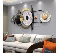 ERMOFAV Decoración de pared moderna y creativa de metal, 150 x 61 cm, esculturas de metal texturizadas en 3D, para sala de estar, dormitorio