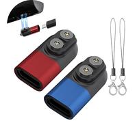 Ermorgen 2 adaptadores de carga tipo C compatibles con LEDLENSER P&H Models Adaptador para H5R, H7R, H15R, P18R, compatible con cargador magnético, color rojo/azul