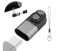 Ermorgen Adaptador de Carga Tipo C Compatible con LEDLENSER P&H Models Adaptador para H5R, H7R, H15R, P18R, Compatible con Cargador magnético de Carga - Gris