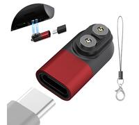 Ermorgen Adaptador de Carga Tipo C Compatible con LEDLENSER P&H Models Adaptador para H5R, H7R, H15R, P18R, Compatible con Cargador magnético de Carga - Rojo