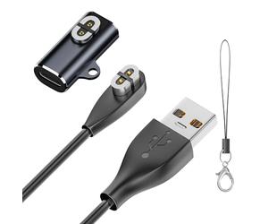 Ermorgen Adaptador tipo C + cable USB A de 1 m compatible con Shokz AS800/S803/S810/OpenComm/OpenRun (AfterShokz Aeropex) Cable de carga