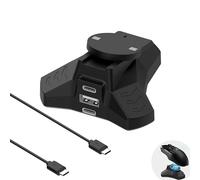 Ermorgen Estación de Carga para Ratón Logitech G Prox Superlight 2/1, G Pro Wireless 3/2/1, G502(Hero)/G903(Hero)/G703(Hero)/G403, Antideslizante, Cargador Magnético con LED de Carga y Cable USB-C