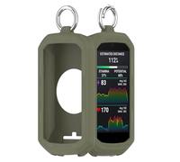 Ermorgen Funda de silicona compatible con Garmin Edge 1050, funda de silicona suave, protección a prueba de golpes todo incluido con llavero - verde