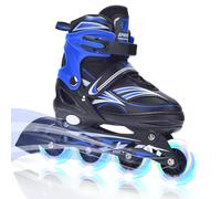 ERNAN Patines en línea, Patines en línea Ajustables iluminados para niños, Patines en línea para niños y niñas,jóvenes, Principiantes (Blue, L)