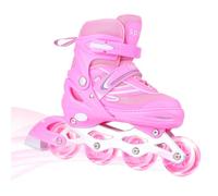 ERNAN Patines en línea, patines en línea ajustables para niños y niñas, patines para niños y jóvenes, principiantes (rosa, L)