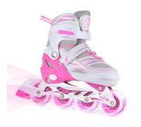 ERNAN Patines en línea, patines en línea ajustables para niños y niñas, patines para niños y jóvenes, principiantes (rosa, M)