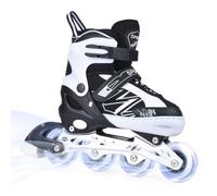 ERNAN Patines en línea, patines en línea ajustables para niños y niñas, patines para niños y jóvenes, principiantes (negro, M)