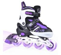 ERNAN Patines en línea, patines en línea ajustables para niños y niñas, patines para niños y jóvenes, principiantes (morado, L)