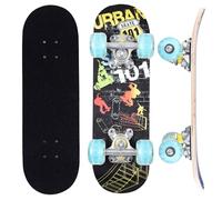 ERNAN Skateboard,Monopatín Completo Profesional de 17 x 5 Pulgadas,7 Capas Monopatín de Madera de Arce con Rodamiento ABEC-7 para Niño Niña (Skate)