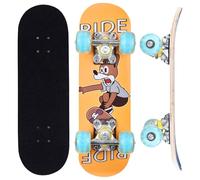 ERNAN Skateboard,Monopatín Completo Profesional de 17 x 5 Pulgadas,7 Capas Monopatín de Madera de Arce con Rodamiento ABEC-7 para Niño Niña (Yellow Bunny)