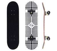 ERNAN Skateboard,Monopatín Completo Profesional de 31 x 8 Pulgadas,7 Capas Monopatín de Madera de Arce con Rodamiento ABEC-7 para Niño Niña/Adulto Principiante. (Bevel)