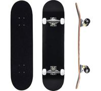 ERNAN Skateboard,Monopatín Completo Profesional de 31 x 8 Pulgadas,7 Capas Monopatín de Madera de Arce con Rodamiento ABEC-7 para Niño Niña/Adulto Principiante. (Black C)