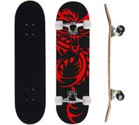 ERNAN Skateboard,Monopatín Completo Profesional de 31 x 8 Pulgadas,7 Capas Monopatín de Madera de Arce con Rodamiento ABEC-7 para Niño Niña/Adulto Principiante.