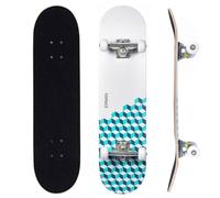 ERNAN Skateboard,Monopatín Completo Profesional de 31 x 8 Pulgadas,7 Capas Monopatín de Madera de Arce con Rodamiento ABEC-7 para Niño Niña/Adulto Principiante. Completo Skateboard. (Ocean Plaid)