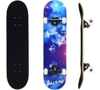 ERNAN Skateboard,Monopatín Completo Profesional de 31 x 8 Pulgadas,7 Capas Monopatín de Madera de Arce con Rodamiento ABEC-7 para Niño Niña/Adulto Principiante.
