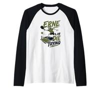 Erne o Muere intentando un Esqueleto de Pickleball Camiseta Manga Raglan