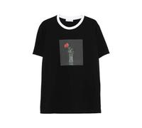Ernest W. Baker - Ringer Crew Neck T-Shirt - Tops - Hombre - Negro - L -