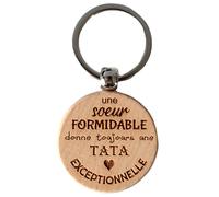 Ernestine - Llavero de tata excepcional para regalo de fiesta para tata bautismo, anuncio de embarazo y nacimiento, llavero personalizado tía, regalo tata cumpleaños, Navidad, nacimiento tata clave,