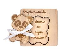 ERNESTINE - Tarjeta de anuncio de madrina para embarazo - PARENT (Panda)