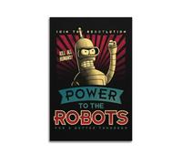 ERNGDFCV Futurama - Póster decorativo de anime, lienzo para pared e impresión artística moderna para dormitorio familiar, 40 x 60 cm